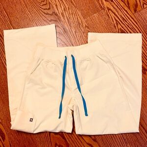 Figs Isabel wide leg scrub pant lifesaver yellow